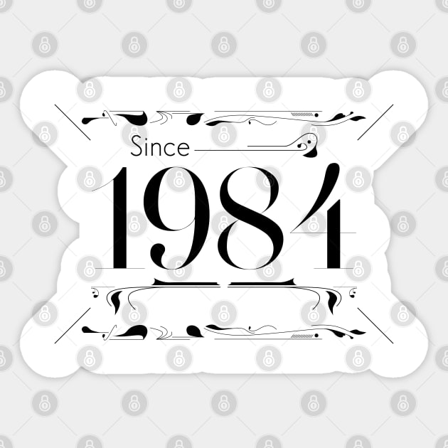 Birthday gift sign about age 1981 Sticker by Aloenalone
